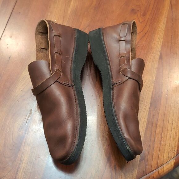 Aurora Shoe Company Handmade Brown Leather Like New Hobbit Shoes Sz 11C - Picture 8 of 17